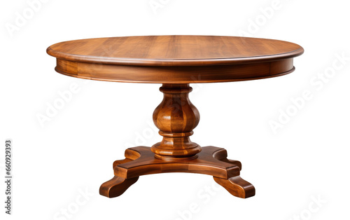 Wooden Breakfast Table with Pedestal transparent PNG © zainab