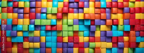 Multi colored plastic blocks background © Ahmed Shaffik