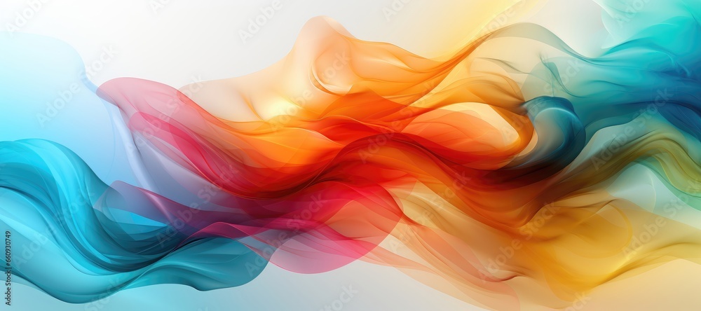 A colorful abstract stretching from one end of the screen to the other, creating a vibrant and dynamic visual. Photorealistic illustration A colorful abstract stretching from one end of the screen to the other, creating a vibrant and dynamic visual. Photorealistic illustration