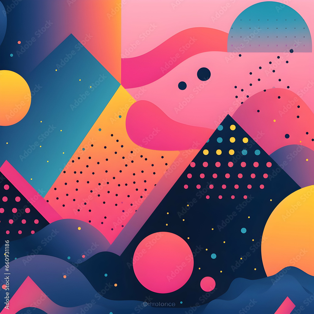 Pattern with clouds, abstract background with circles, Abstract colorful gradient banner vector template