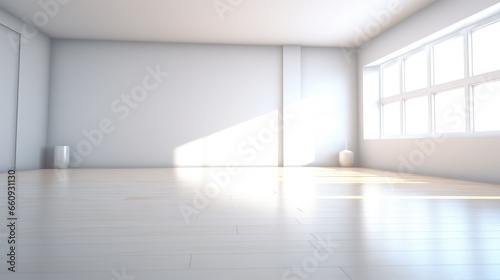 Spacious Minimalist Room with Sunlight