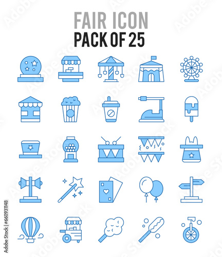 25 Fair. Two Color icons Pack. vector illustration.
