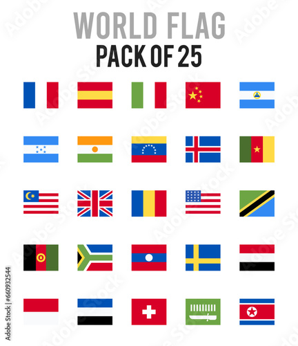 25 World Flags Square. icons Pack. vector illustration. Free Download 25 World Flags Square. icons Pack. vector illustration. - GFXLoad