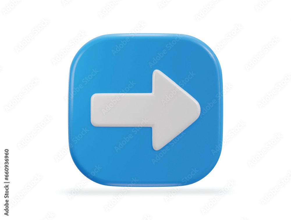 right arrow icon on 3d rendering vector illustration right arrow icon on 3d rendering vector illustration