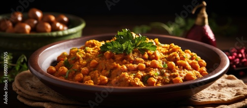 Shiro an Ethiopian fasting dish is highly popular With copyspace for text photo