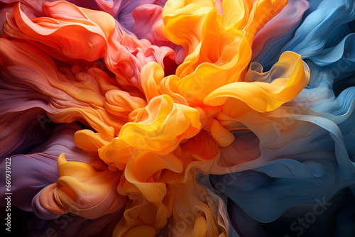 Colorful, Modern Abstract Painting, Abstract background created with generative ai
