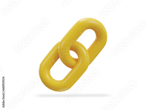 chain link backlink link icon 3d render