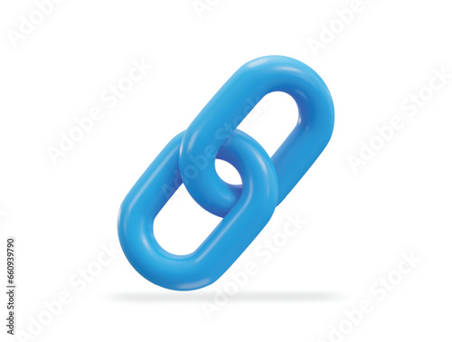 chain link backlink link icon 3d render
