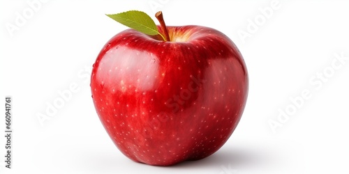 Red apple isolated on white background, full depth of field : Generative AI photo