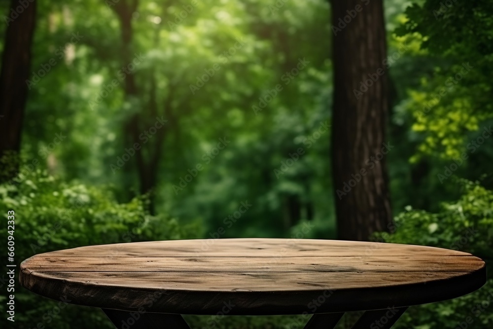 Naklejka premium Sylvan Serenity Table