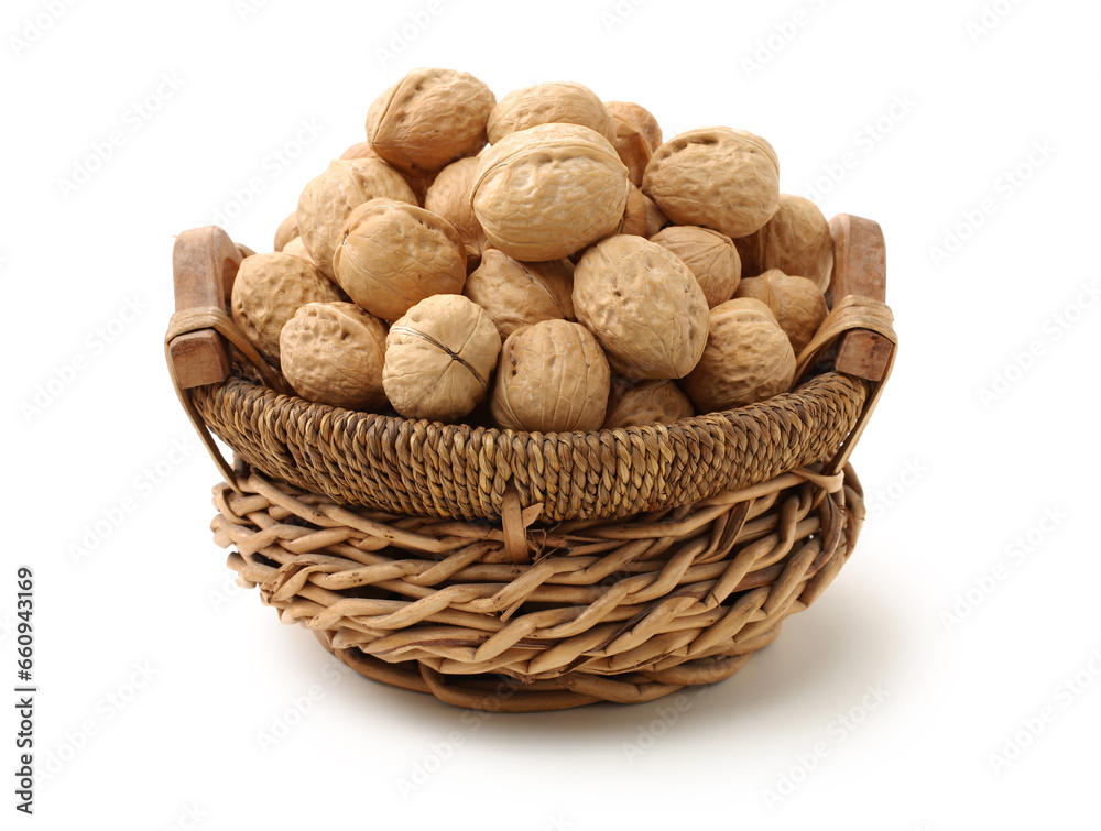 walnuts on a white background walnuts on a white background