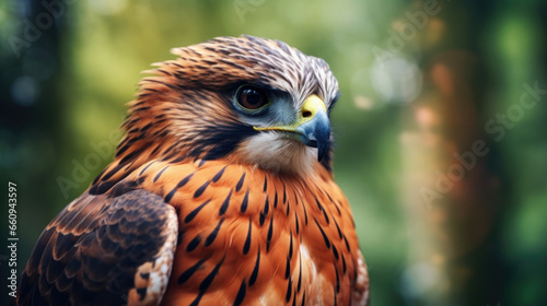 Closeup of the face of a Peregrine Falcon. Falco peregrinus © Ruslan Gilmanshin