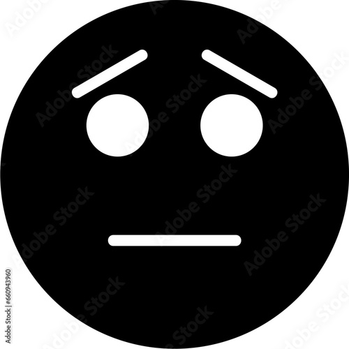 upset Glyph Icon pictogram symbol visual illustration