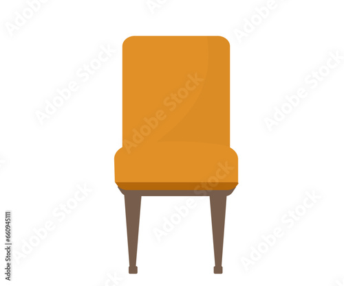 オレンジの椅子。ベクターイラスト