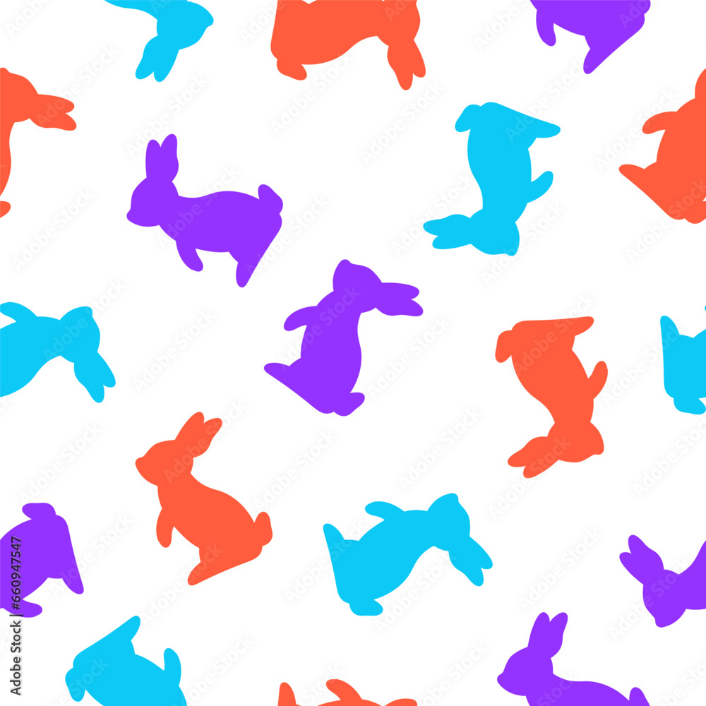Seamless pattern with colorful rabbit Seamless pattern with colorful rabbit