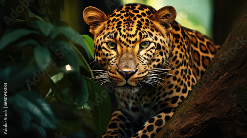 Leopard portrait. Jungle wildlife animals © Ruslan Gilmanshin