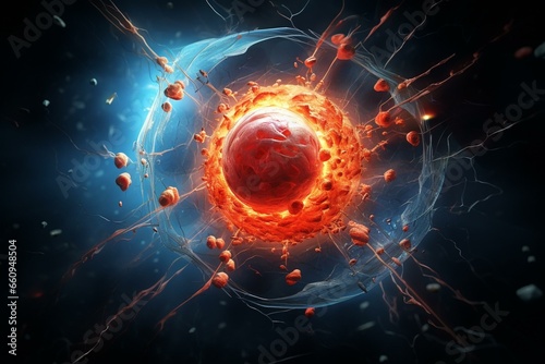 Illustration of a plasma cell. Generative AI