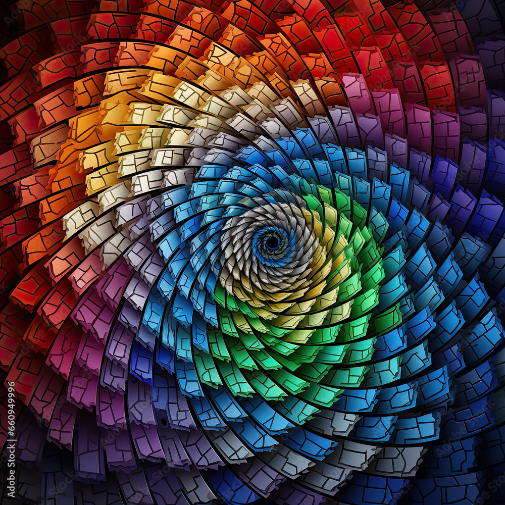 Obraz premium abstract colorful background rainbow mandala