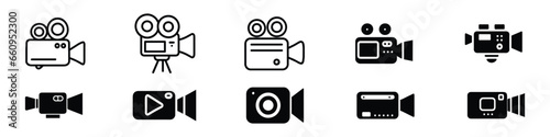Video icon vector. Video camera icon vector. Video camera icon vector Illustration, movie icon, vector video sign, Video vector icon on transparent background, Video icon, video camera icon © MdAtaurRahman
