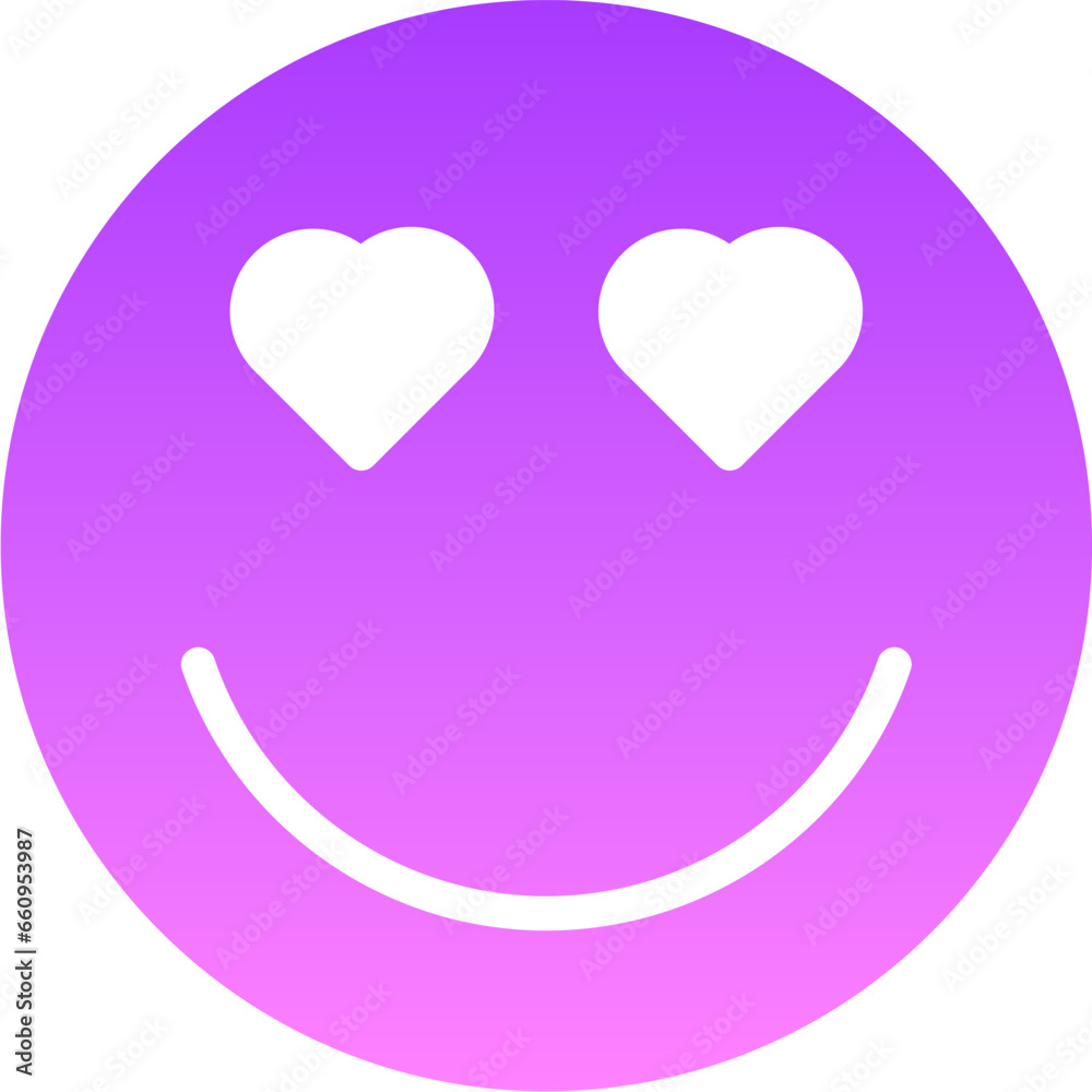 heart eyes Glyph Gradient Icon pictogram symbol visual illustration heart eyes Glyph Gradient Icon pictogram symbol visual illustration