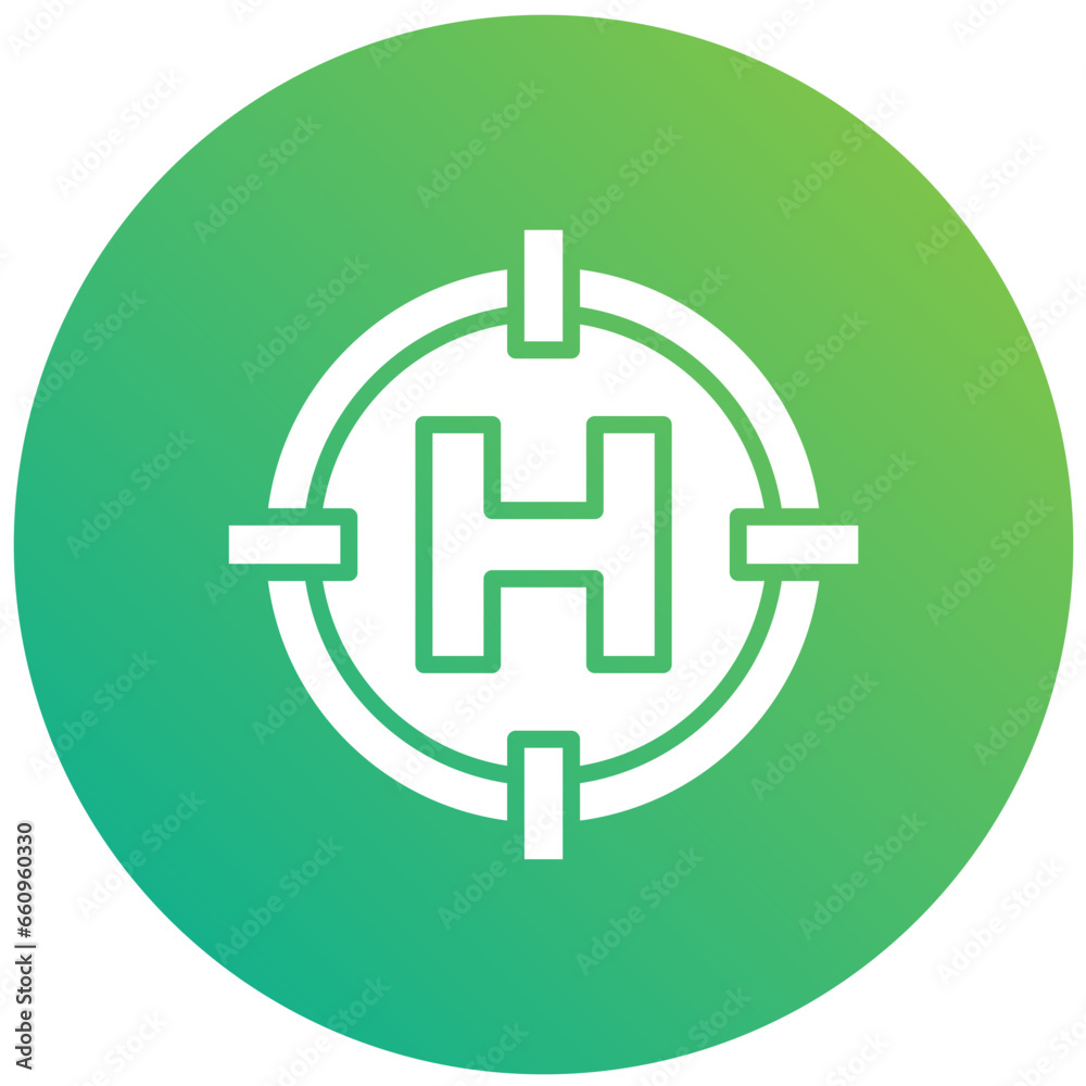 Obraz premium Helipad Vector Icon Design Illustration