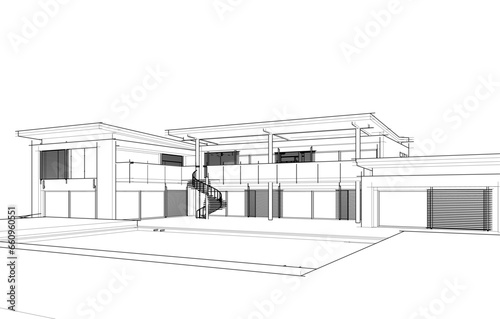 sketch of house