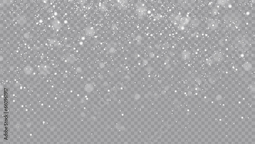 Vector heavy snowfall, snowflakes in different shapes and forms. Snow flakes, snow background. Falling Christmas. Stock royalty free vector illustration. PNG