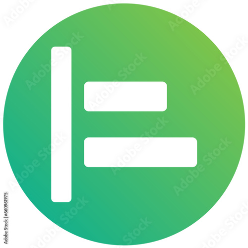 Left alignment Vector Icon Design Illustration