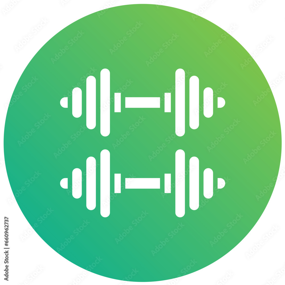 Obraz premium Dumbbells Vector Icon Design Illustration