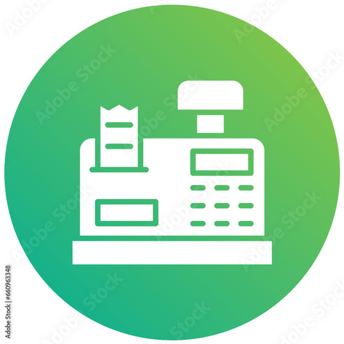 Cashier machine Vector Icon Design Illustration