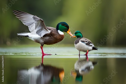 mallard duck in the water