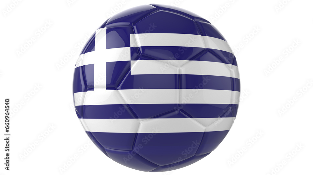 Greece Flag football on transparent background Greece Flag football on transparent background