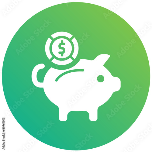 Piggy bank Vector Icon Design Illustration