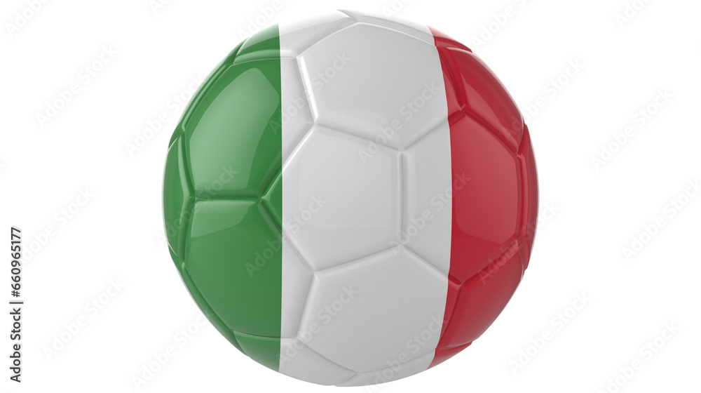 Italy flag football on transparent background Italy flag football on transparent background