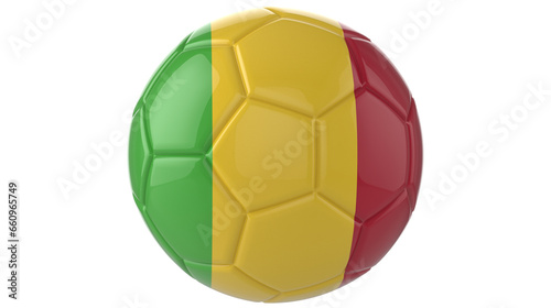 Mali flag football on transparent background