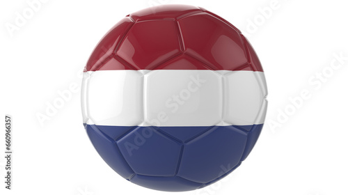  Netherlands flag football on transparent background