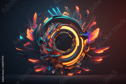 
abstract neon art background