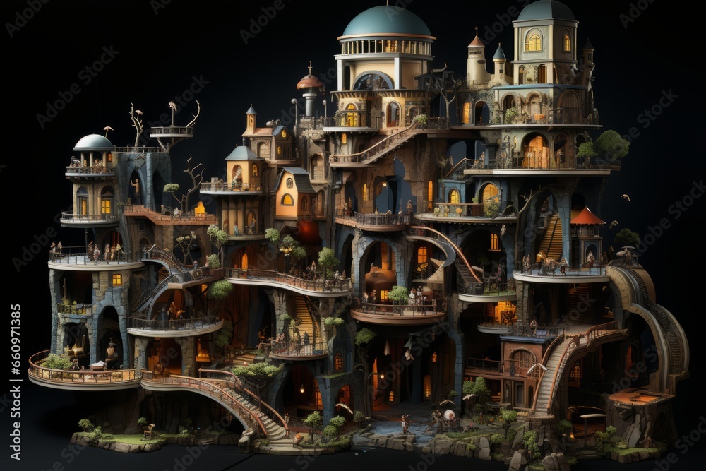 Fine art masterpiece that encapsulates the spirit of youthful exploration and imagination through the medium of toys and play, Generative AI Fine art masterpiece that encapsulates the spirit of youthful exploration and imagination through the medium of toys and play, Generative AI