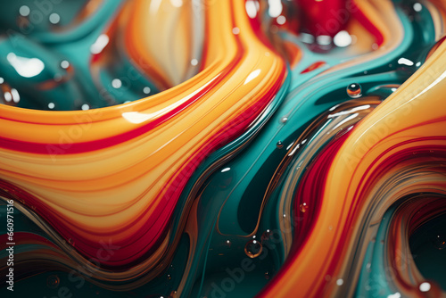 Abstract image of colorful liquid shape.
