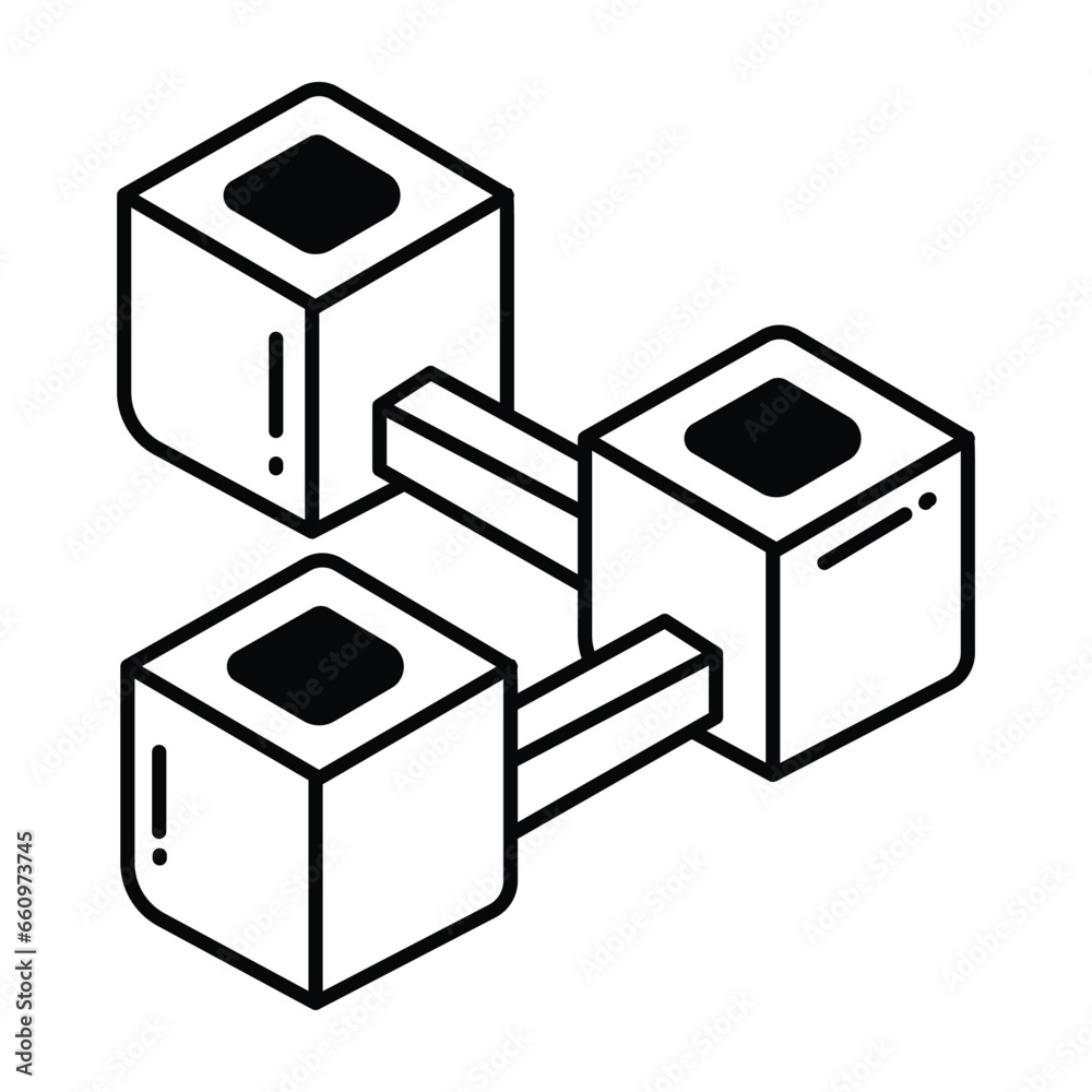Block chain doodle Icon Design illustration. Science and Technology Symbol on White background EPS 10 File Block chain doodle Icon Design illustration. Science and Technology Symbol on White background EPS 10 File