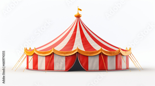 Circus tent isolated on white background 