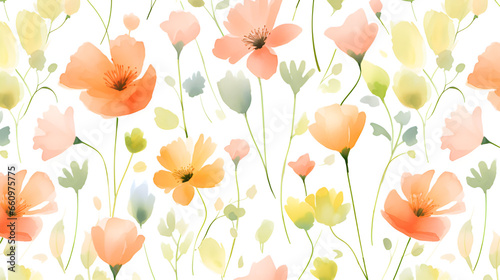 floral background with flowers   generative ai