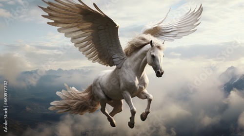 Elegant looking Pegasus.generative ai
 photo