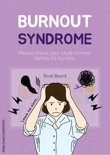 Burnout Syndrome Stress mental care Template