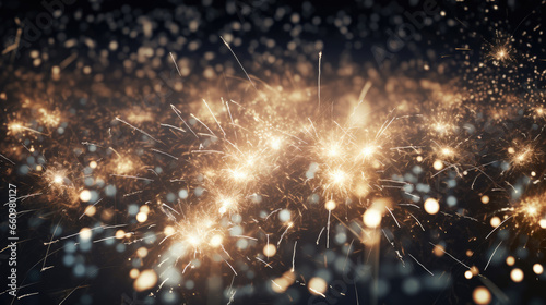 New Year's celebration sparkler at night © Катя Датунова