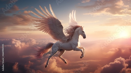 Elegant looking Pegasus.generative ai 