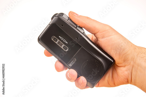 Tableau sur toile Audio recorder with microcassette