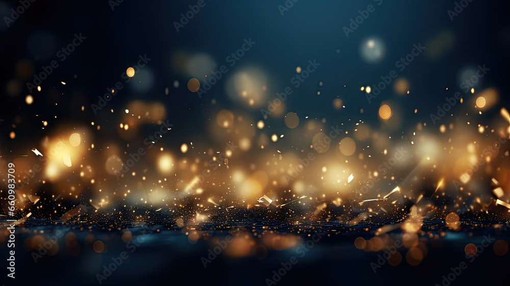 blue with gold Christmas background, Christmas blue banner, copy space blue with gold Christmas background, Christmas blue banner, copy space