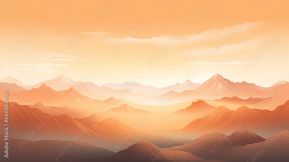 background on the banner, mountains perspective