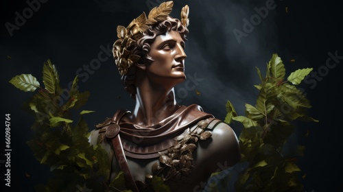 Portrait of the roman conquerer Ceasar.generative ai
